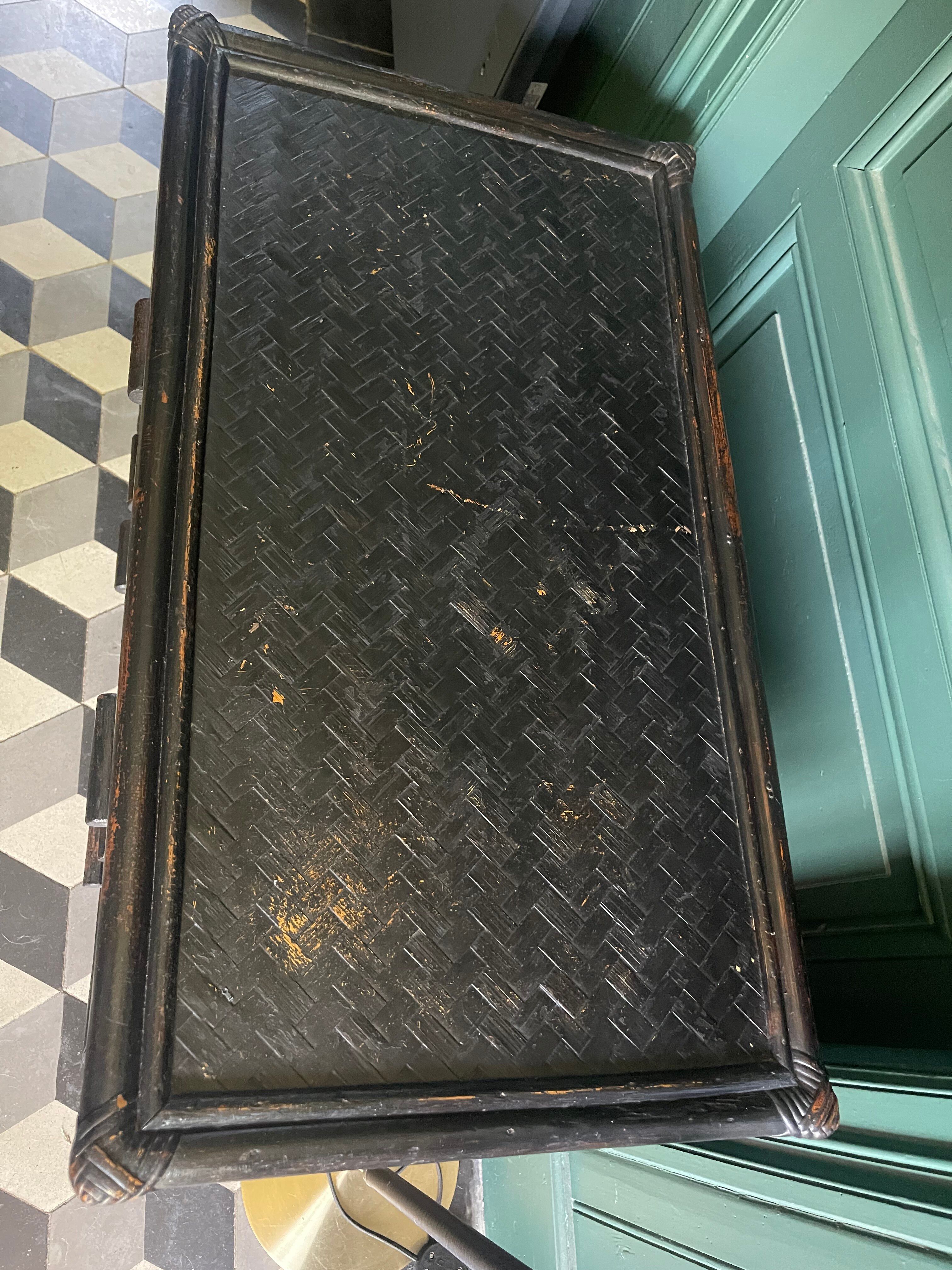 Vintage rattan chest of drawers