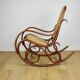 Rocking chair on runners, original light brown, 1970s - perfect like new
