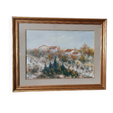 Oil on canvas Marino Scardigli (Pistoia, 1921-Pescia, 2005) - Tuscan landscape