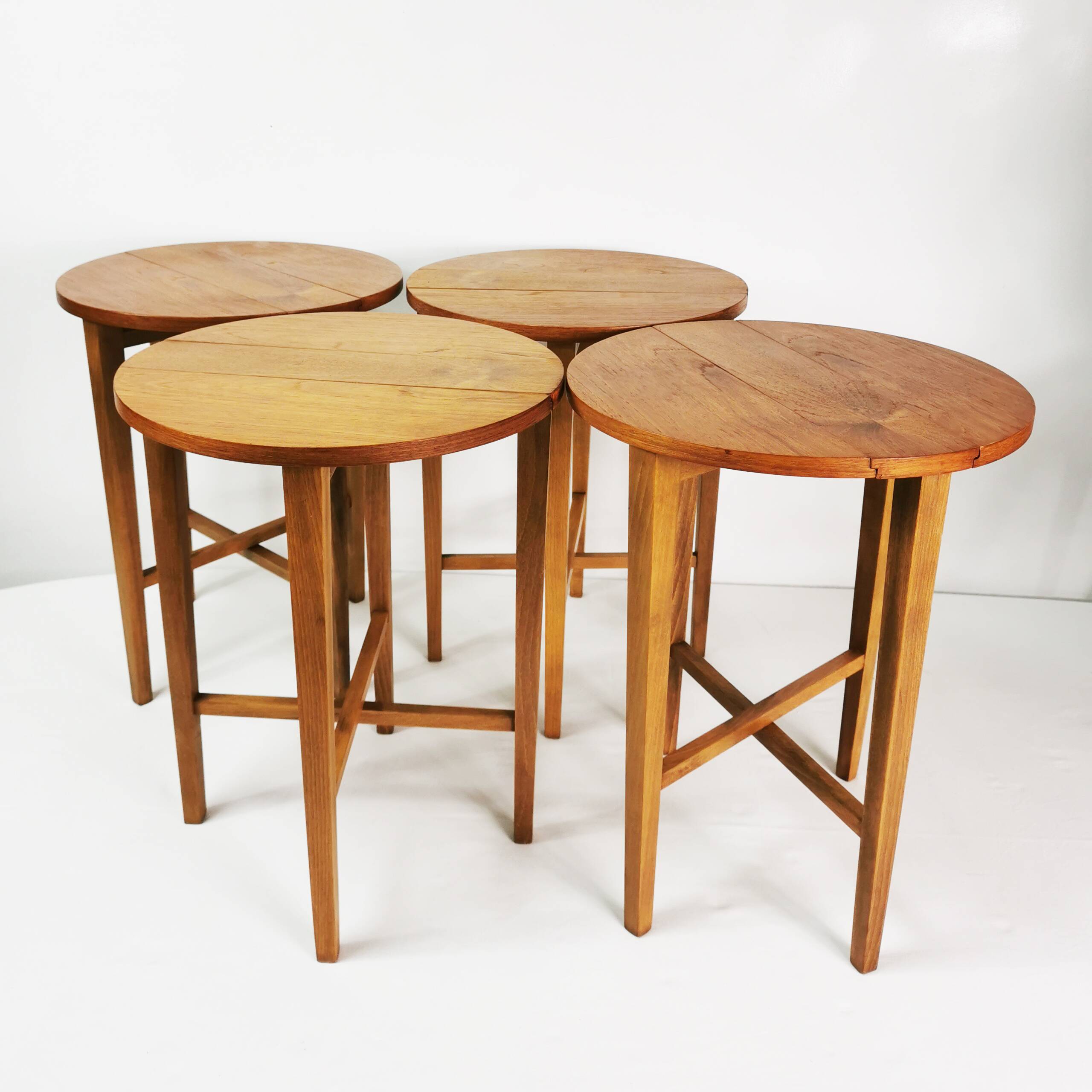 Set of Mid Century tables, designed by P. Hundevad, Novy domov, Czechoslovakia, 1960s.