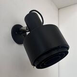 Pair of vintage Louis Poulsen wall lights, black lacquered metal, Denmark 1970s