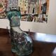 Cat-shaped glass bottle