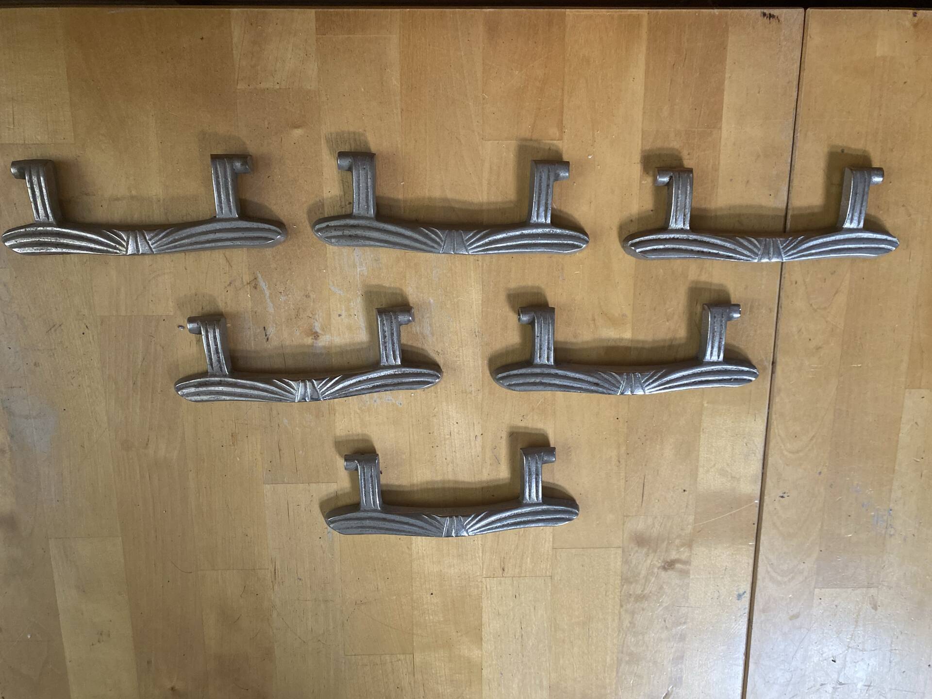 Art Deco Furniture Handles JCR Jean Charles Raymond Chrome Metal Fran