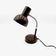 Chocolate desk lamp Veb Narva 1970s