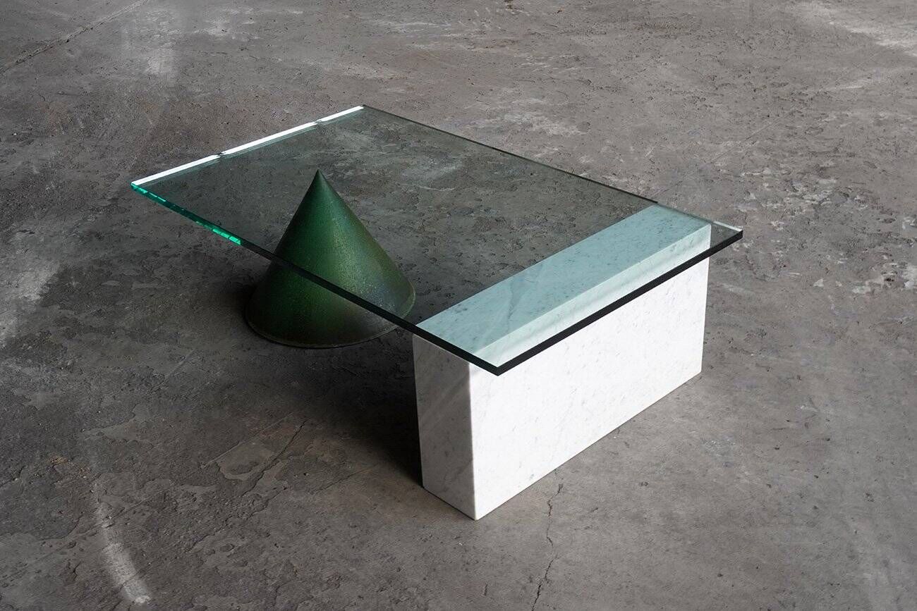 Vintage Kono Coffee Table by Massimo and Lella Vignelli for Casigliani, Italy, 1980s