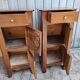 Pair of bedside commodes in walnut. Italy circa 1700s