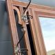 Large clothing rack/bistro mirror coat rack in oak - France 1950