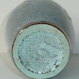 Art Deco platinum enamelled ceramic ovoid vase