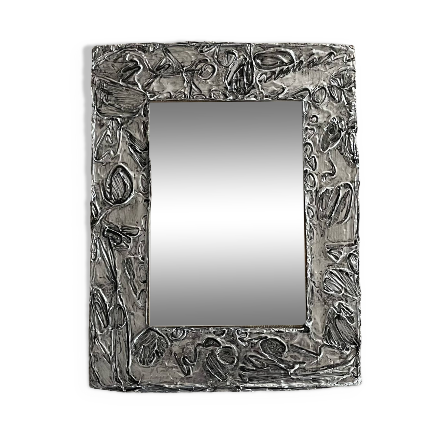 Vintage stamped mirror