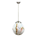 Suspension Art Déco en verre, années 1930