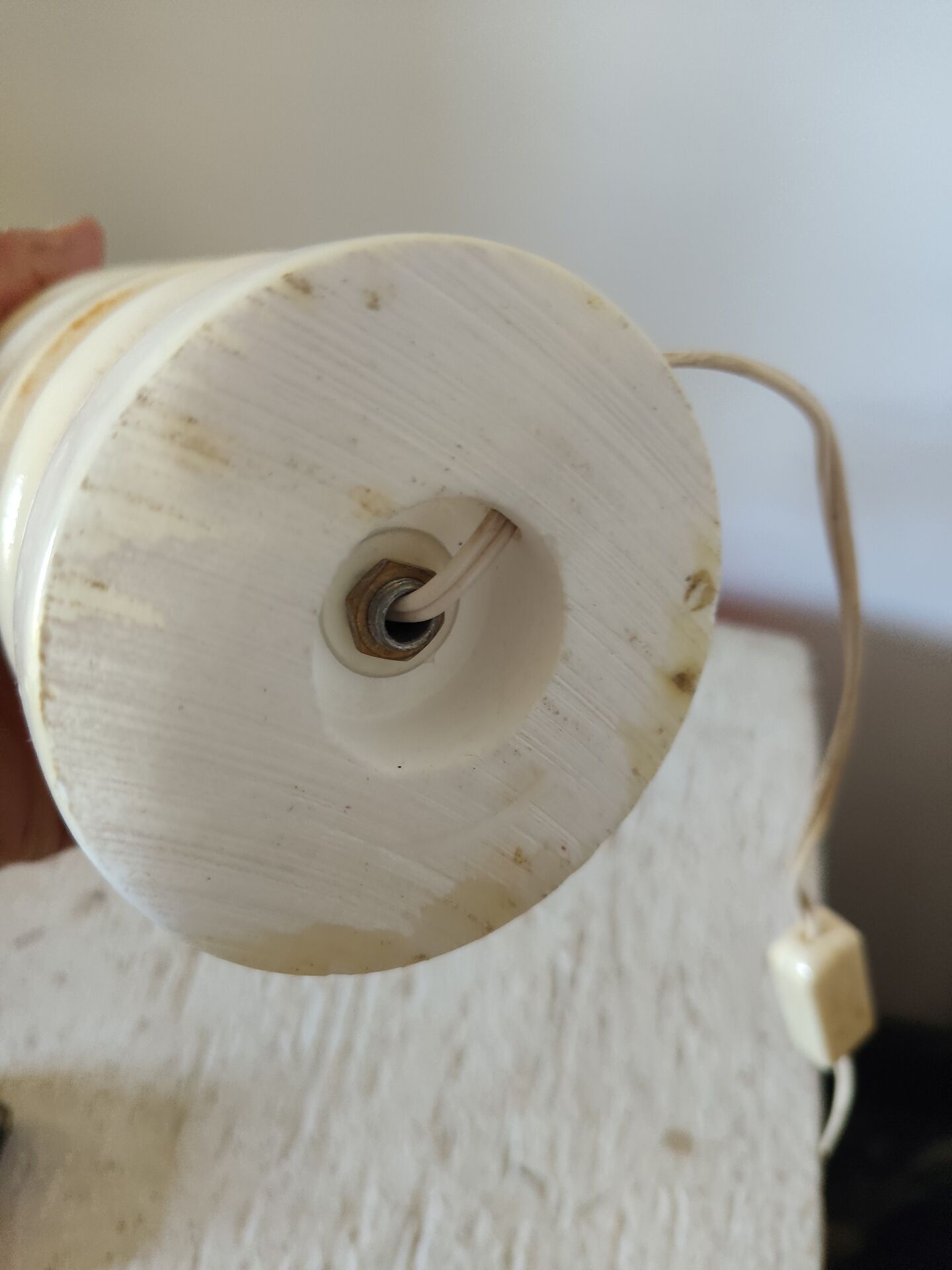 Pied de lampe art-deco albâtre