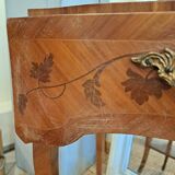 Pair of marquetry tables