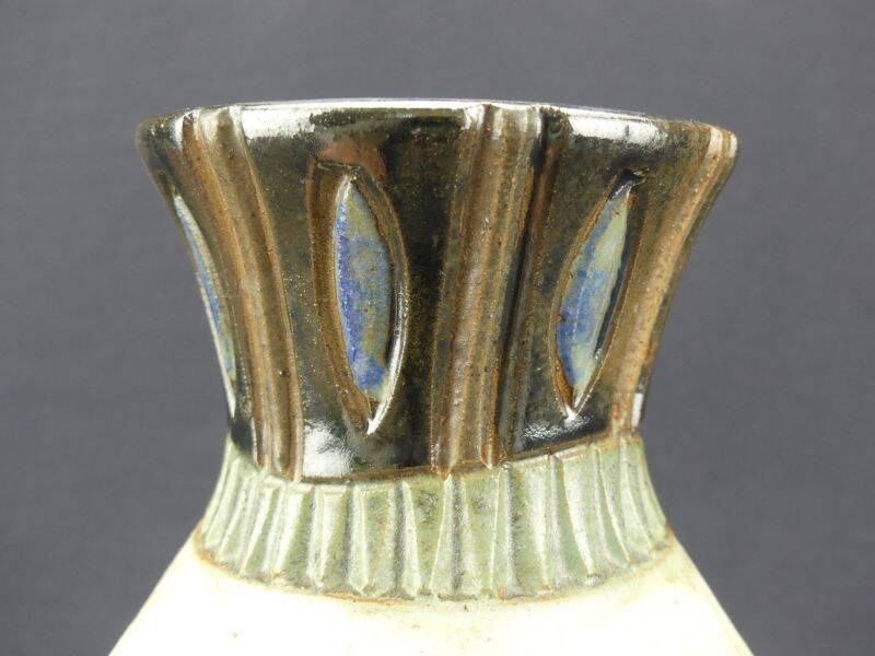 Stoneware vase from Bouffioulx signed Dubois
