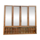 Set of four solid oak partition doors, 20th century