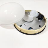 Bauhaus ceiling lamp with opaline glass and bakelite