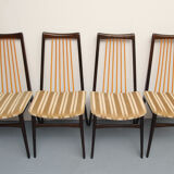 1950s set of 4 chairs, bicolor design
