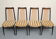 1950s set of 4 chairs, bicolor design