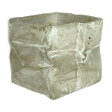 Cubist vase in crumpled ceramic