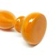 Angel vase, modernism, orange glass, designed by S. Sadowski, Poland, 1970s