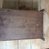 Key holder in wood and brass flower illustration