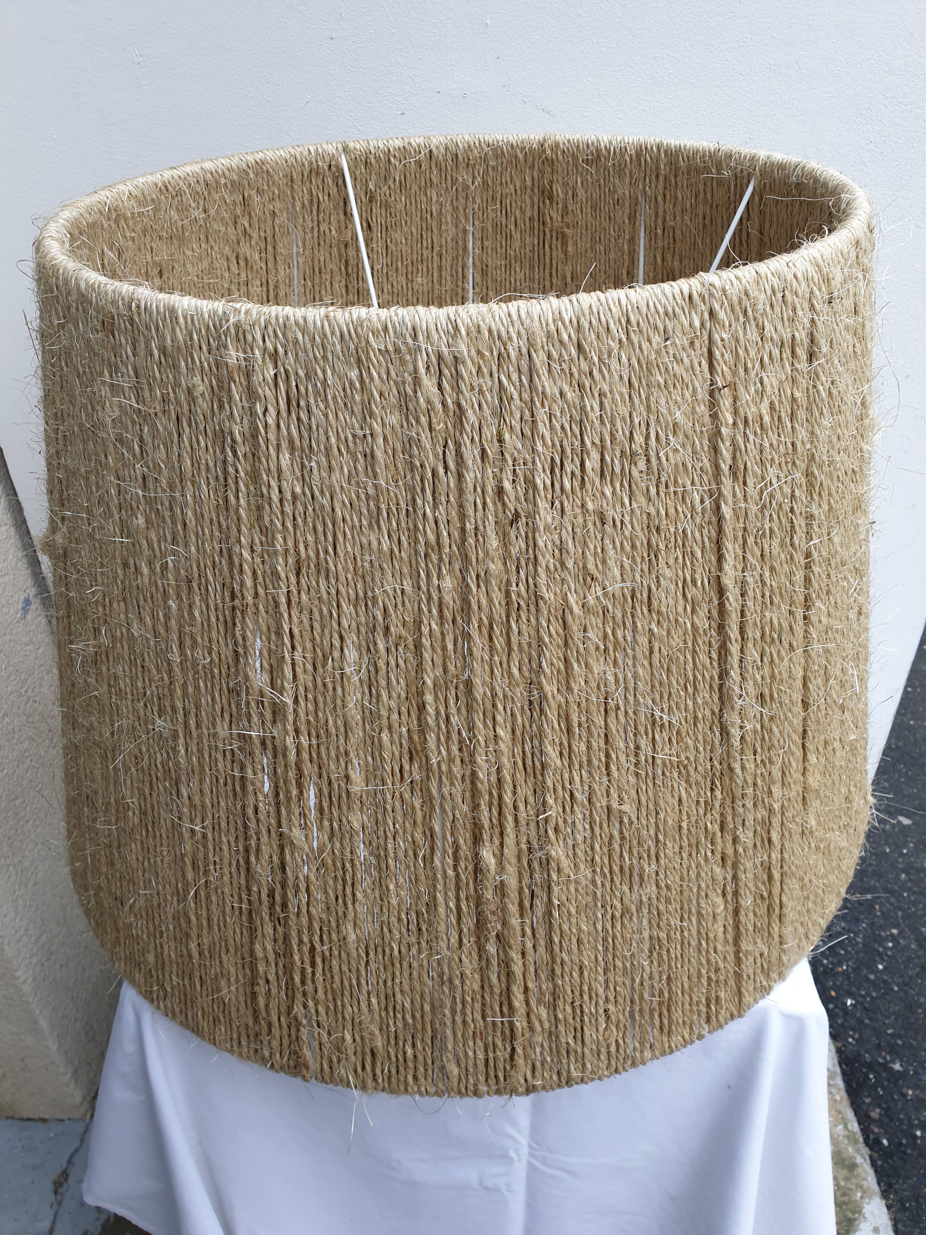 Natural rope lampshade low diameter 60 high 45 cm