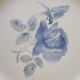 Plat rond Digoin Sarreguemines Roses bleues