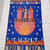 Decorative midcentury rug