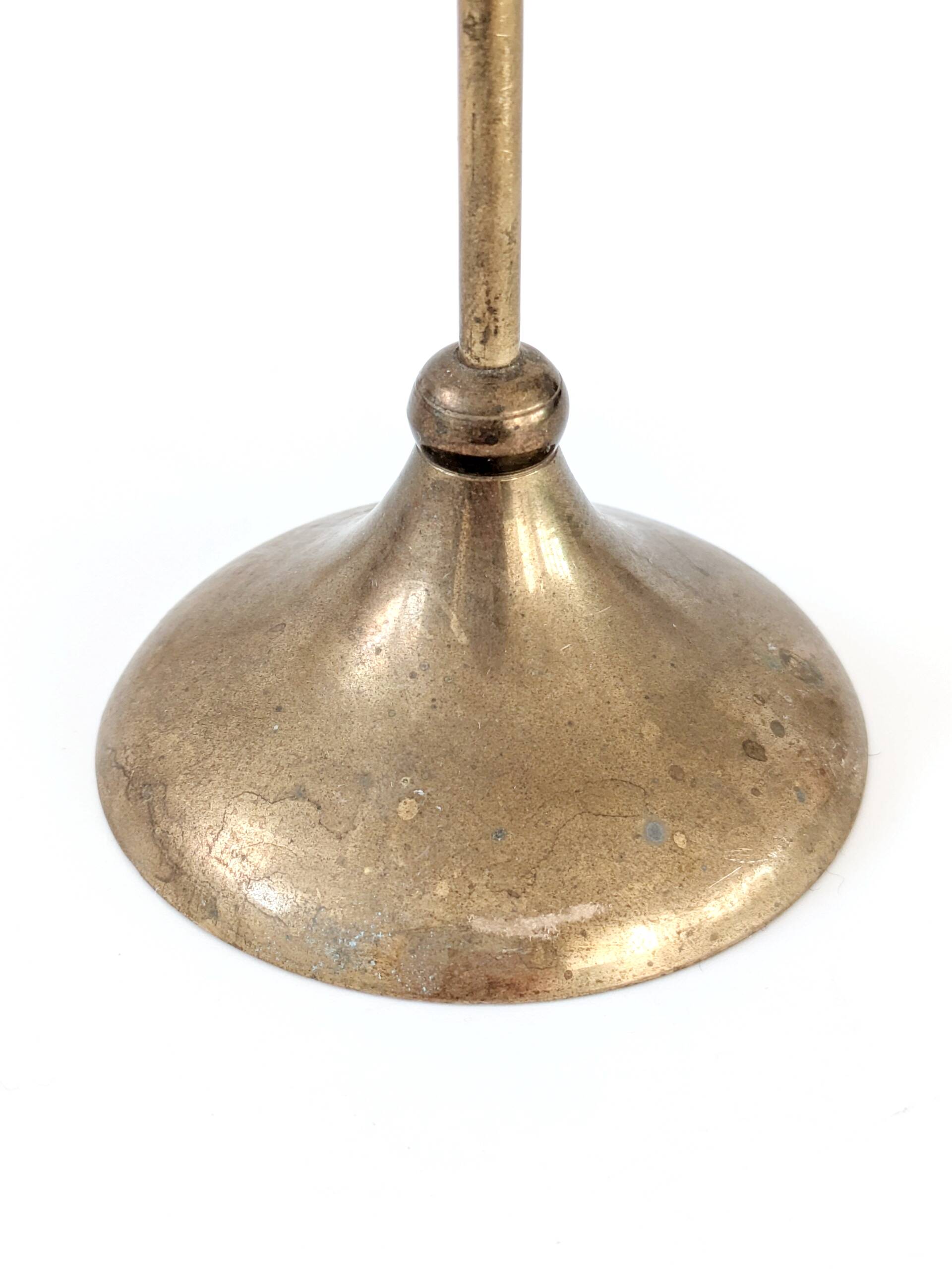 Pair of mid-century vintage brass candlesticks