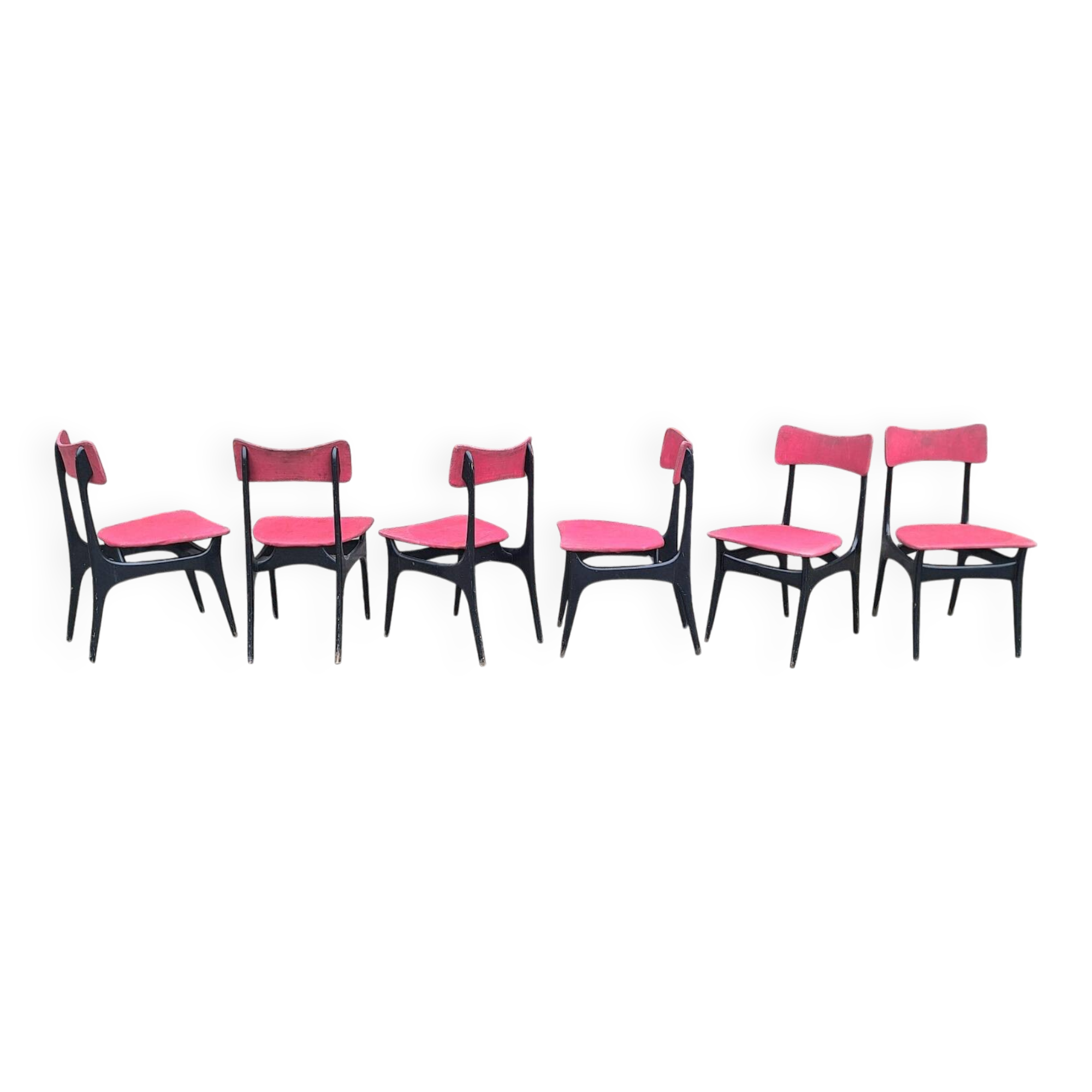 Set of 6 vintage Alfred Hendrickx chairs for Belform model S3