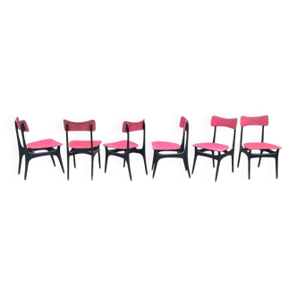 Set of 6 vintage Alfred Hendrickx chairs for Belform model S3
