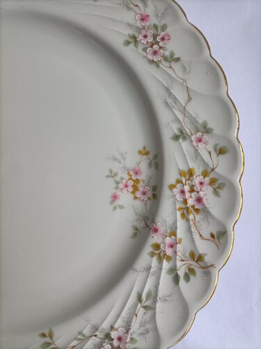Assiette ou plat de service fleuri en porcelaine Bavaria