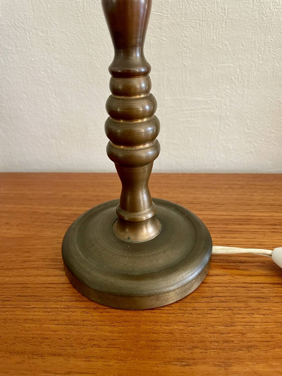 Vintage brass table lamp, circa 1940s - 1950s