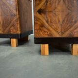 1938s pair of Art Deco bedside tables, Czechoslovakia