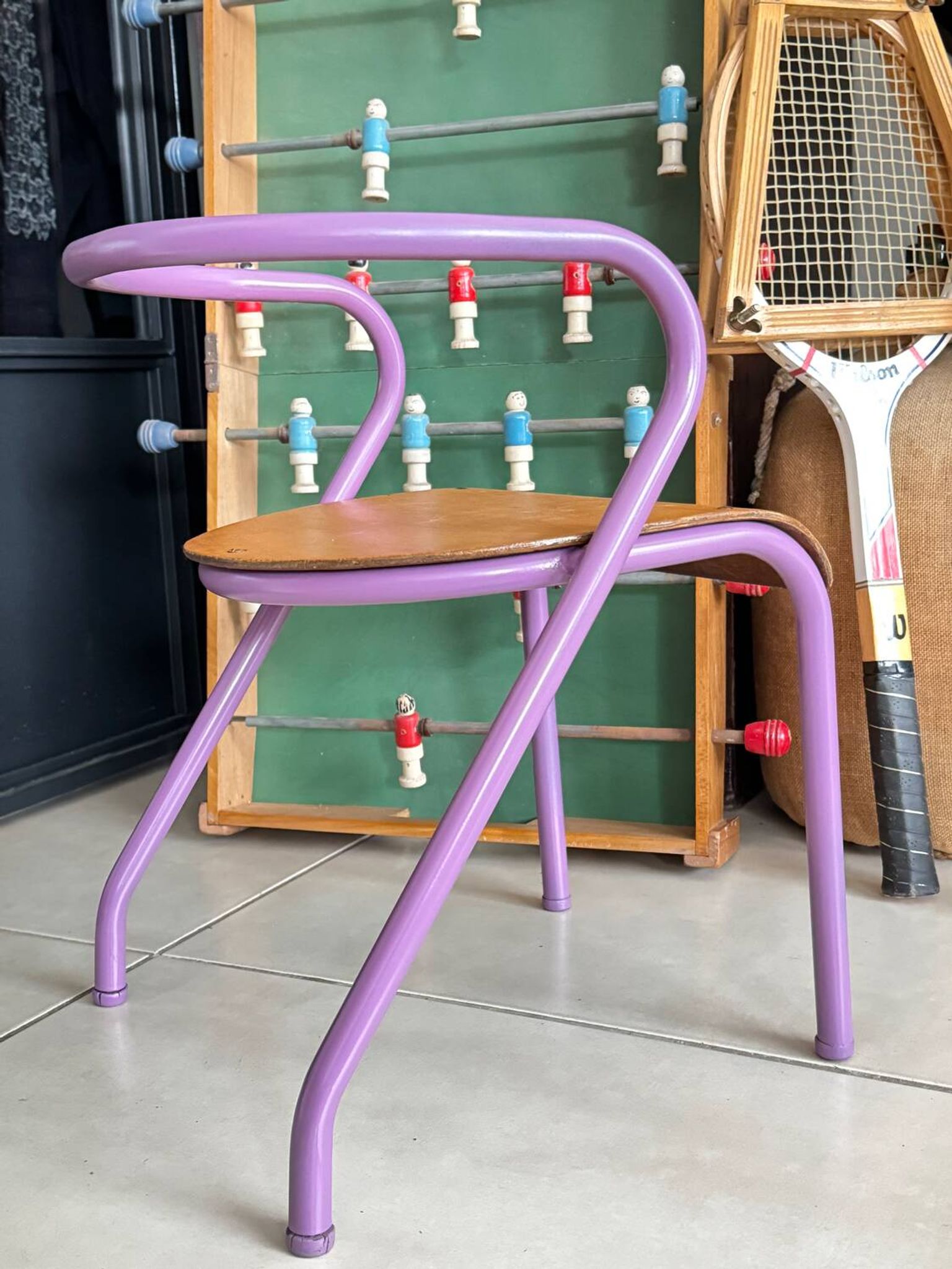 Chaise écolier enfant Hitier vintage