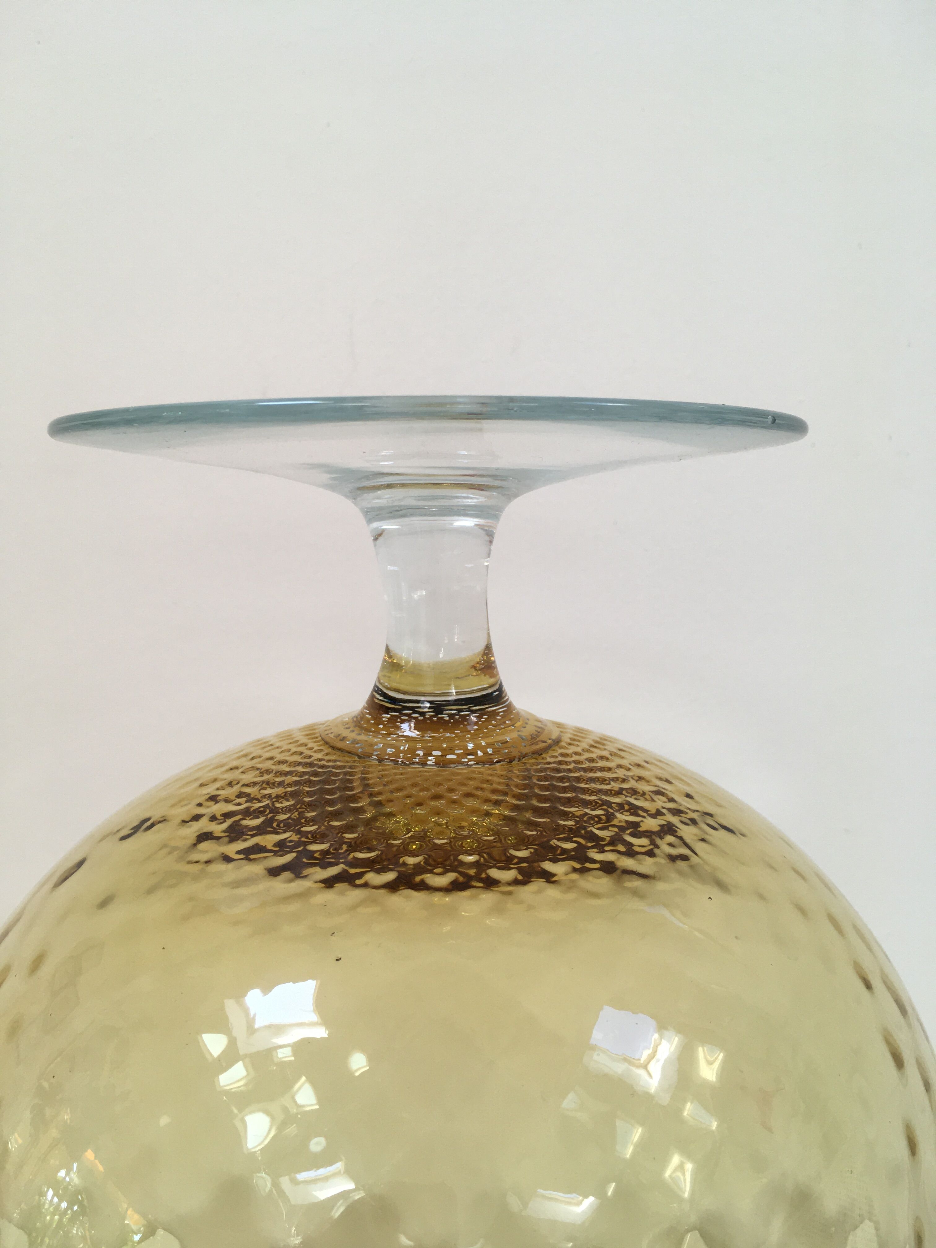 XXL Empoli 1950 amber yellow cup vase