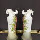 Pair of Bristol vases in painted opaline