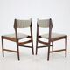 1960s Set of 6 Erich Buch Solid Palisander Dining Chairs, Denmark