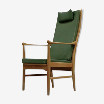 Fauteuil bois de chêne 1950