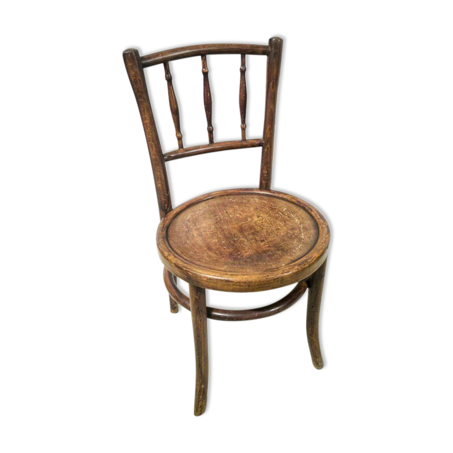 Antique children's chair in curved wood
