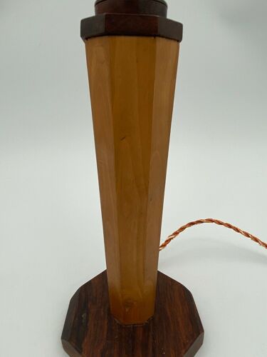 Pied de lampe art deco 1930 piètement en bois