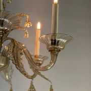 Lustre vénitien en verre de Murano mordoré, vers 1920