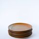 Lot de 6 assiettes plates en grès, 1970 - 24 cm