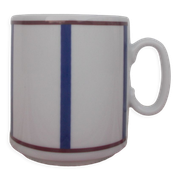 Lot de 2 mugs basque porcelaine bleu et rouge