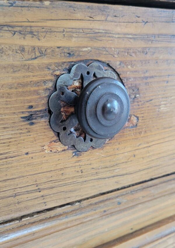 Meuble 2 corps buffet vaisselier bois massif pitchpin