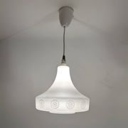 Scandinavian opaline chandelier from the 60s