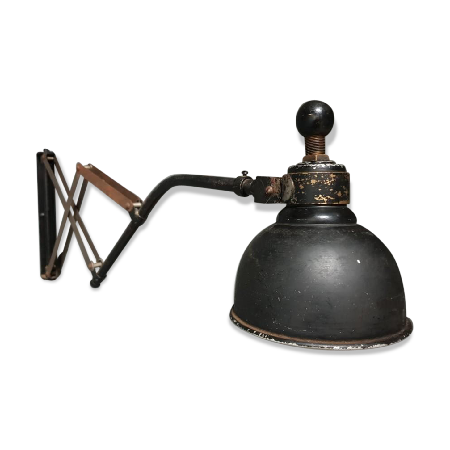 Old industrial scissor lamp machine lamp