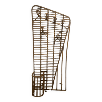 Louis Sognot rattan coat rack