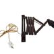 Scissor lamp | Harmonica lamp | wall lamp | vintage | Teak | 70's |