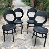 Suite of 4 chairs bistro Baumann 50s