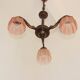 Art Deco bronze chandelier, 1920s.